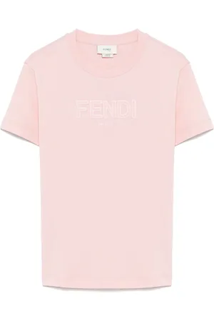 Fendi T-shirt med logobroderi