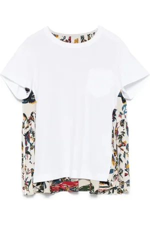 SACAI T-shirt med plisseret detalje