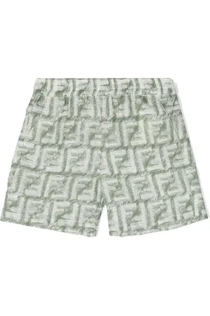 Fendi Shorts i hør med FF-tryk