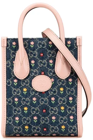 Gucci Mini GG Supreme Interlocking G Flowers satchel-tote fra 2016-nu