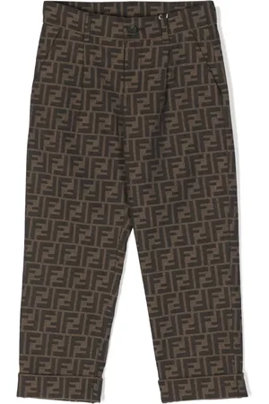 Fendi Bukser med broderet logo og FF-jacquard