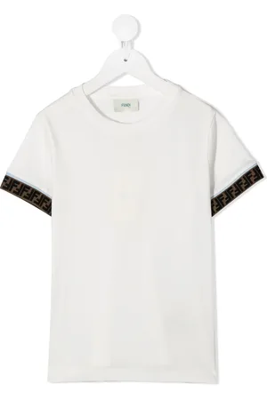 Fendi T-shirt med FF-logo og opslag