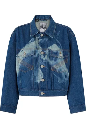 Pinko Denimjakke med hestetryk
