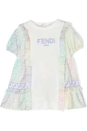 Fendi Frynset kjole med FF-tryk