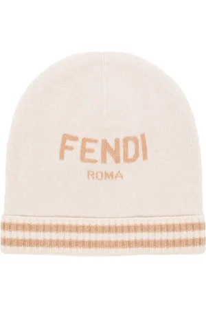Fendi Intarsiastrikket hue med logo