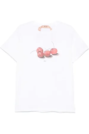 Nº21 T-shirt med kirsebærtryk