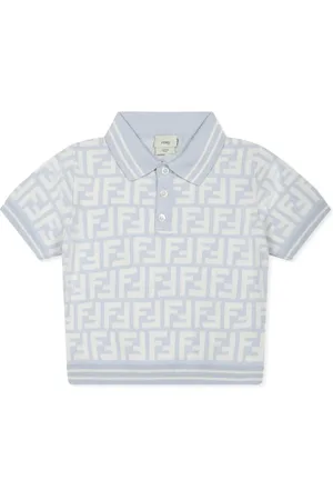 Fendi Polo i jersey med FF-logo