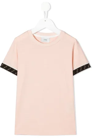 Fendi Kortærmet T-shirt med logokant