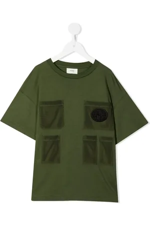 Fendi T-shirt med flere lommer og FF-logomærke