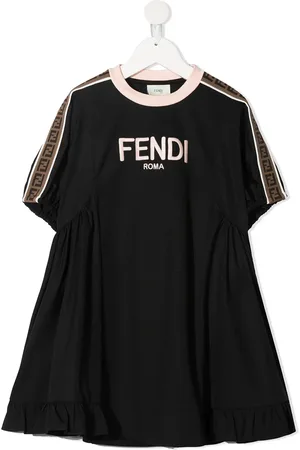 Fendi Kortærmet kjole med logo-print