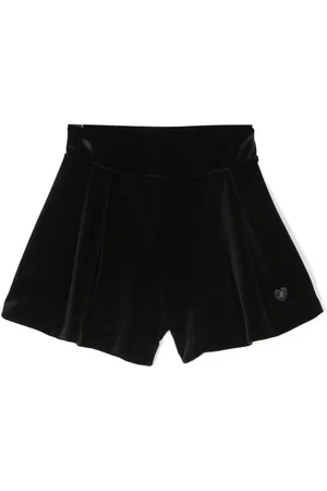MONNALISA Shorts i velour med logoplade