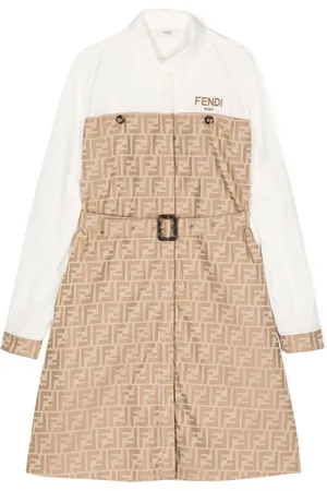 Fendi Kjole med FF-logotryk og bælte