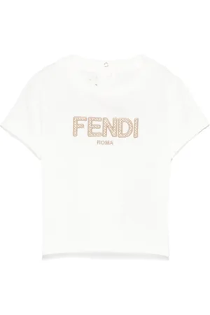 Fendi Jersey-T-shirt med broderet logo