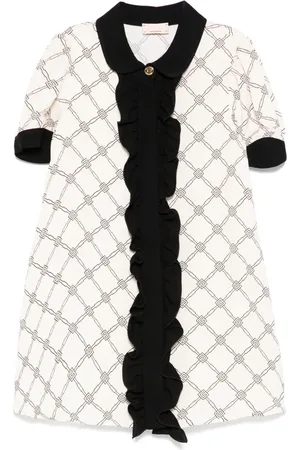 Elisabetta Franchi Kjole med monogrammønster