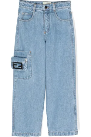 Fendi Jeans med lige ben og logoplade