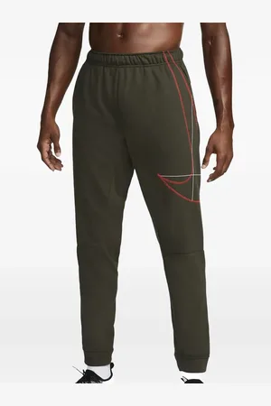 Nike Dri-FIT "Sequoia/Picante Red" joggingbukser