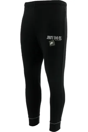 Nike Just Do It "Black/White" joggingbukser i fleece