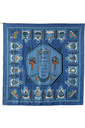Hermès Huile Rafraichissante a L Usage de la Toilette Parfumee tørklæde i silke fra 1990-2024