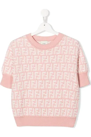 Fendi Intarsiastrikket top med FF-logo