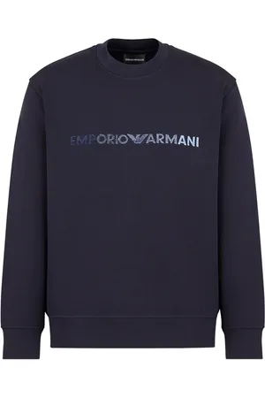 Emporio Armani Sweatshirt med broderet logo og rund hals