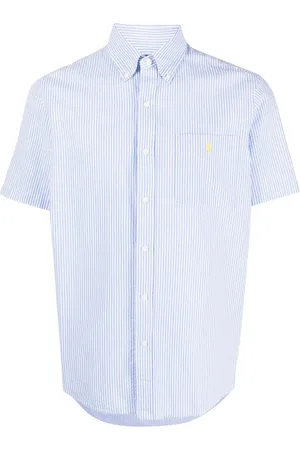 Ralph Lauren Candy-stribet skjorte med broderet logo