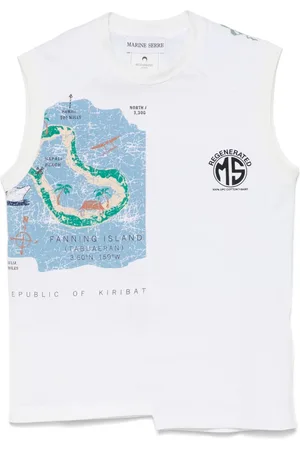 Marine Serre Grafisk tanktop af regenererede T-shirts