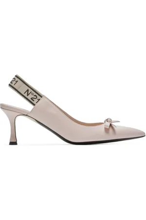 Nº21 Pumps i læder med logorem