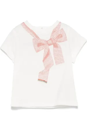 Fendi T-shirt i jersey med tryk
