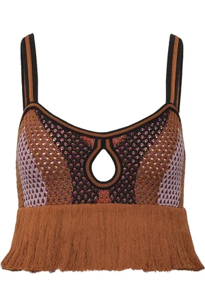 JOHANNA ORTIZ Cropped top med flæser
