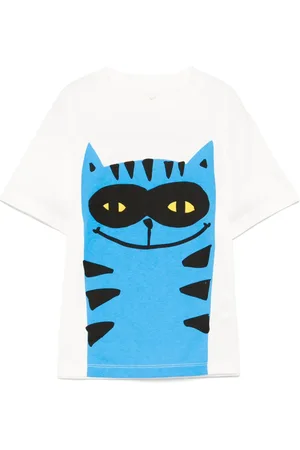 Stella McCartney T-shirt med kattetryk