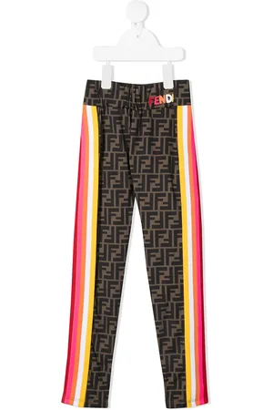 Fendi Joggingbukser med Zucca striber langs siden