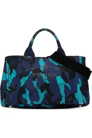 Prada Camouflage Canapa satchel-taske med logo fra 2013-2024