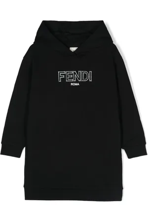 Fendi Hættetrøje-kjole med præget logo