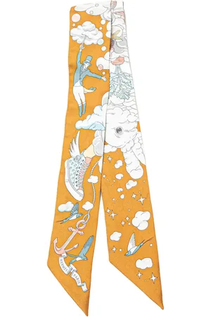 Hermès 2000-2024 Sur Mon Nuage Silk Twilly Scarf scarves
