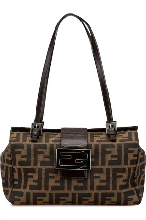 Fendi Bento Box skuldertaske i Zucca-kanvas fra 2000-2010