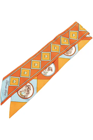 Hermès Colliers et Chiens twilly-tørklæde i silke fra 1990-2024