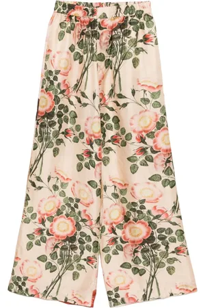 BIYAN Cropped bukser med blomstertryk