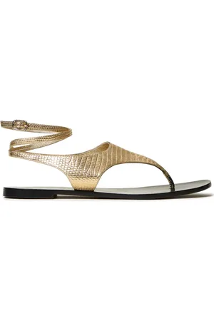 Twin-Set Metalliske sandaler med ankelrem