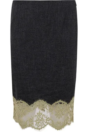 BLUMARINE Nederdel med blondekant
