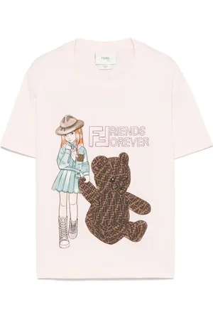 Fendi T-shirt med illustration-tryk