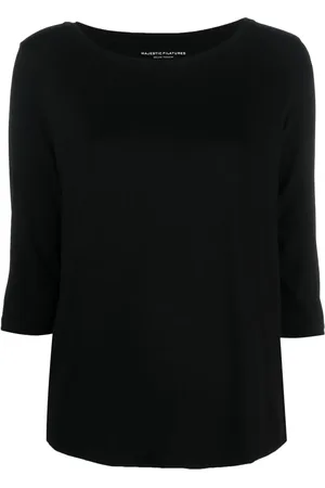 Majestic Top i jersey med bådudskæring