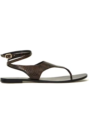 Twin-Set Flade sandaler med slangeskindseffekt