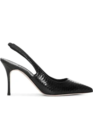 Manolo Blahnik 90 mm pumps i læder