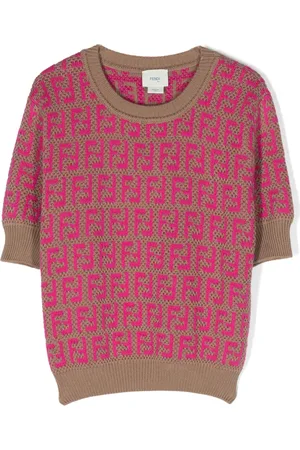 Fendi Trøje med monogram-mønster og korte ærmer