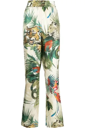 Roberto Cavalli Bukser med jungle-tryk og lige ben