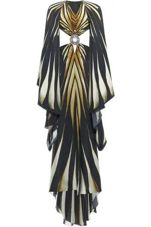 Roberto Cavalli Lang stribet kjole