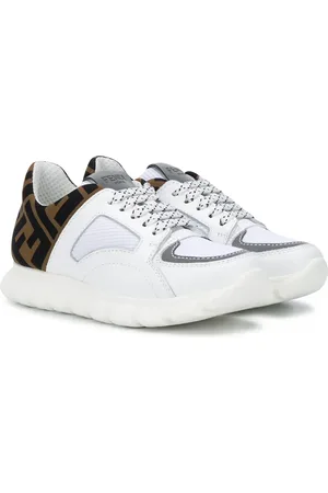 Fendi Sneakers med snøre og FF-logo