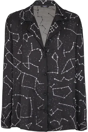 Balmain Skjorte med broderi af stjernekonstellation