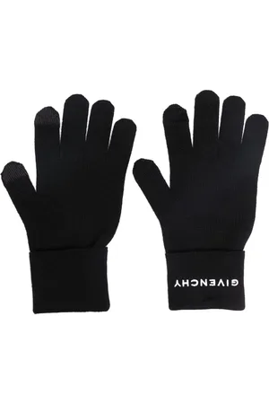 Givenchy Strikkede handsker med broderet logo
