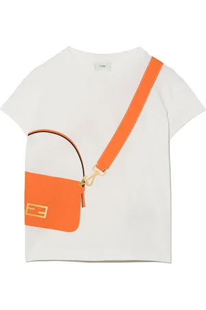 Fendi T-shirt med taske-tryk